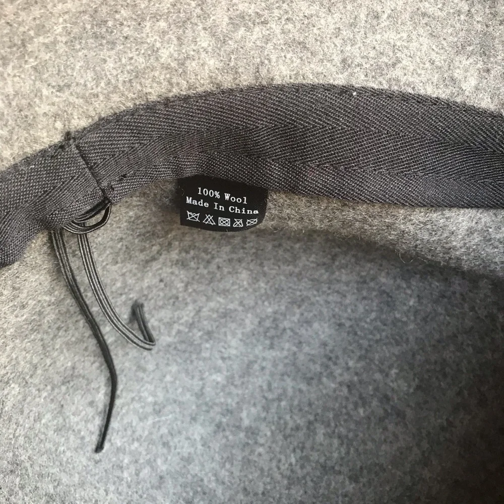 Classic Wool Cloche Hat in Gray